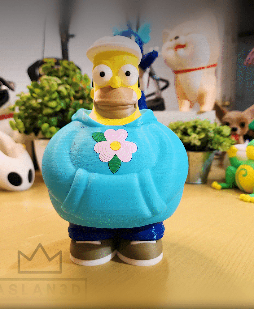 Fat Homer - Multiparts (+3MF) 3d model