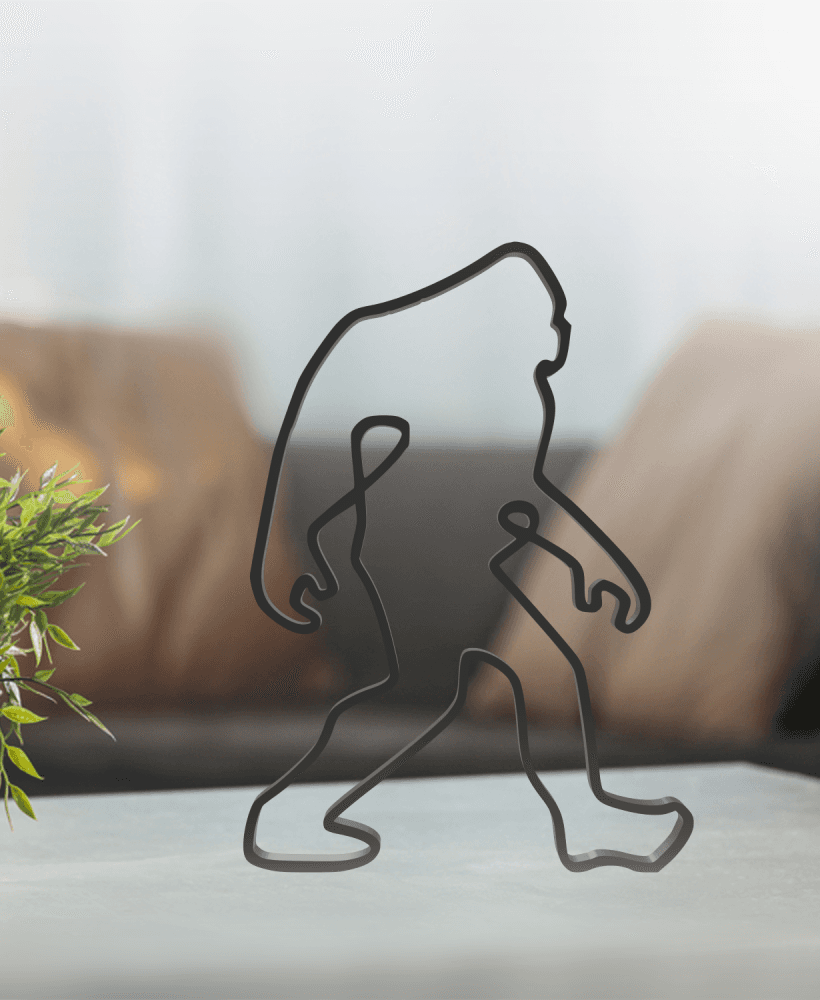 Monster Line Art, Modern, Minimalist 3d model