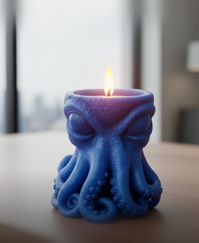 Octopus Kraken Tea Light Holder 3d model
