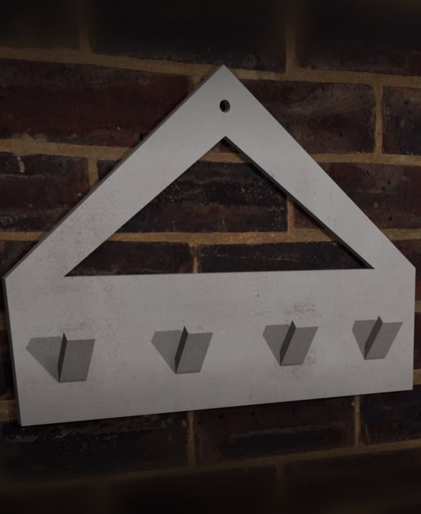 Wall Mounted Key Hanger - for your keys :) 3d model