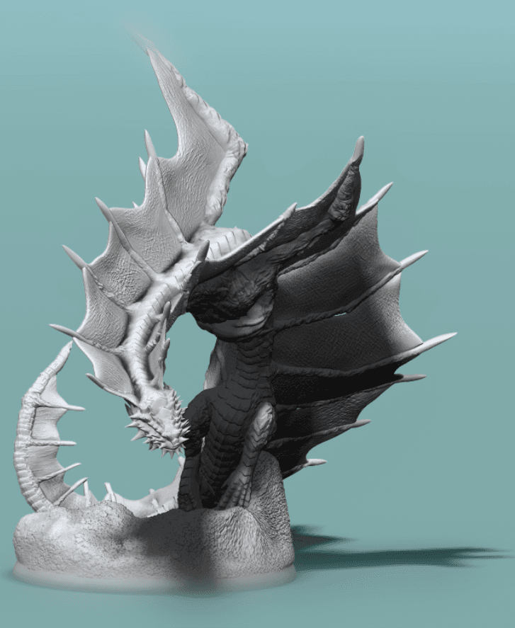 Brown Dragon 3d model
