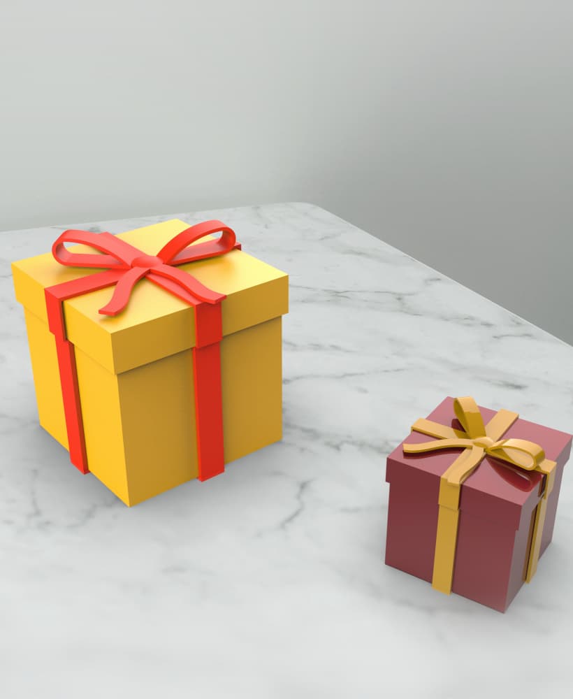 Gift Box Model, Gift Box 3D, Cute Surprise Box, Birthday Gift Idea, Organiser Home Decoration 3d model