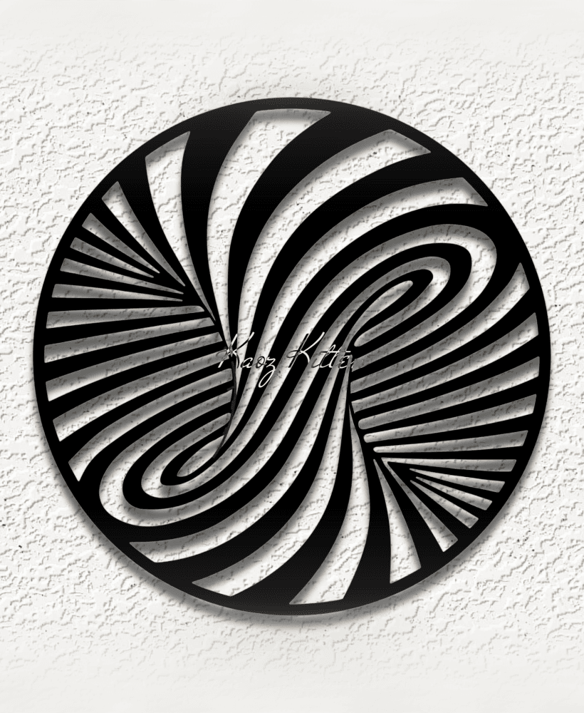 optical illusion vortex circle WALL ART HOME DECOR 3d model