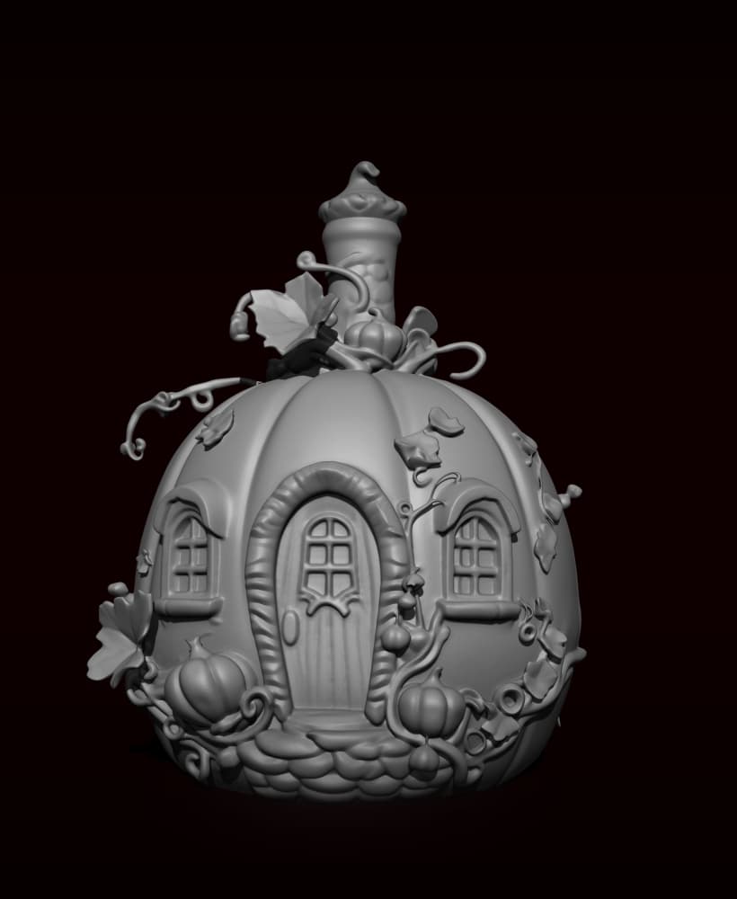Halloween Pumpkin House 3d model