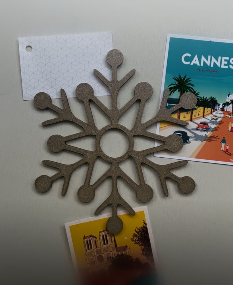 Snowflake Magnet – Festive Door and Fridge Decor for the New Year 2025 3d model