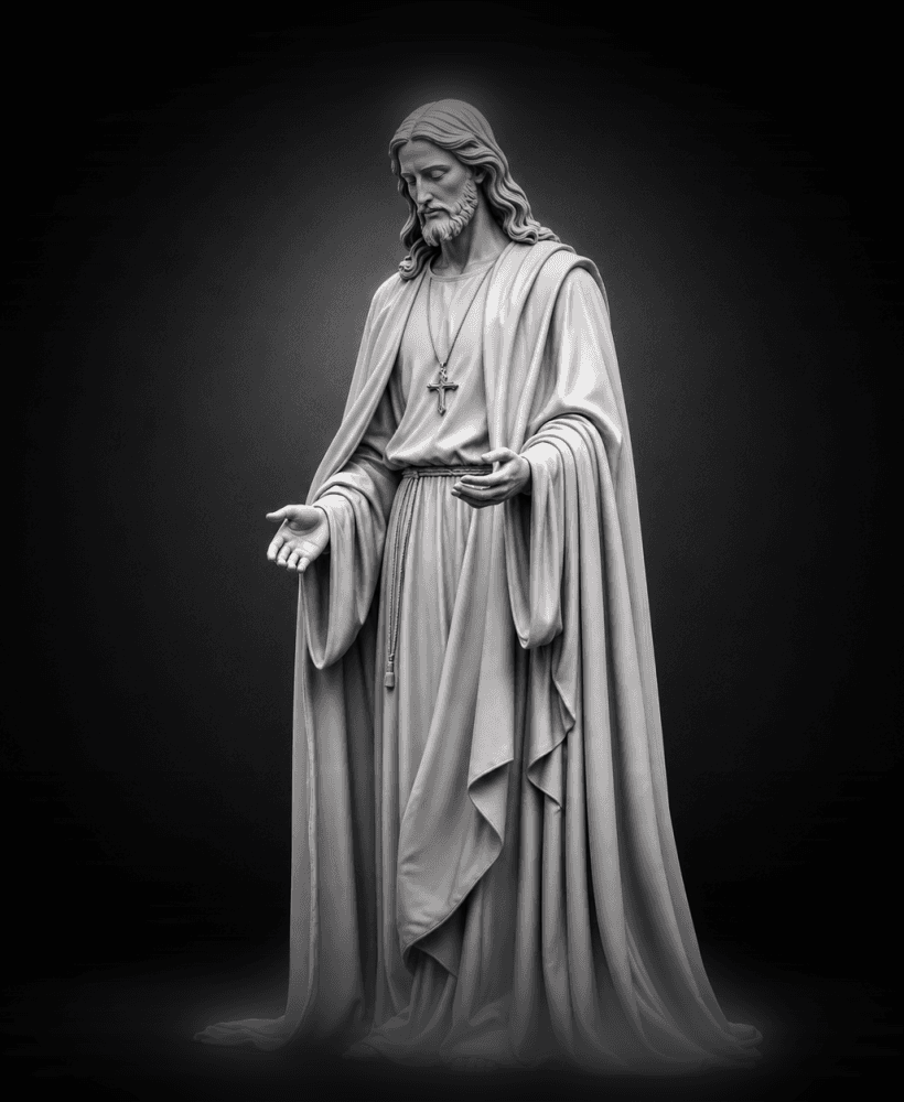 Jesus Christ Statue STL | Christian Religious Sculpture | Catholic 3D Print Model 3d model