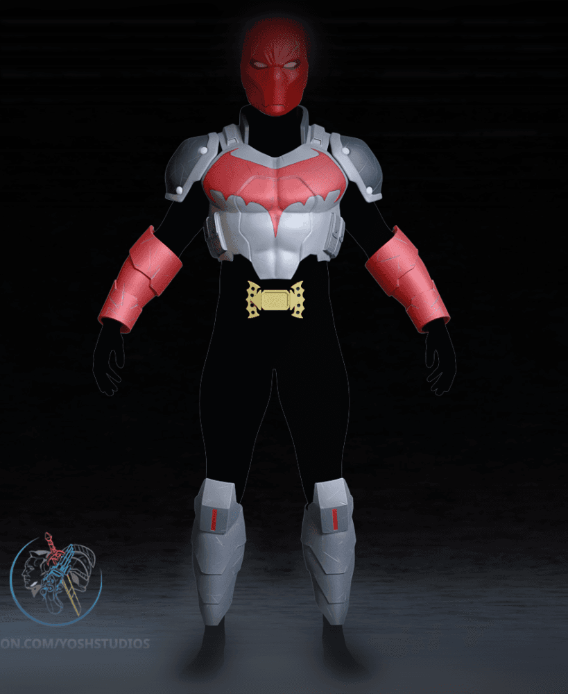 Red Hood Comic Armor 3D Printer STL File 3d model