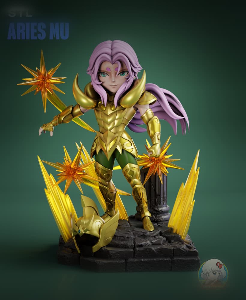 Saint Seiya Mu Chibi - Premium Collectible 3d model
