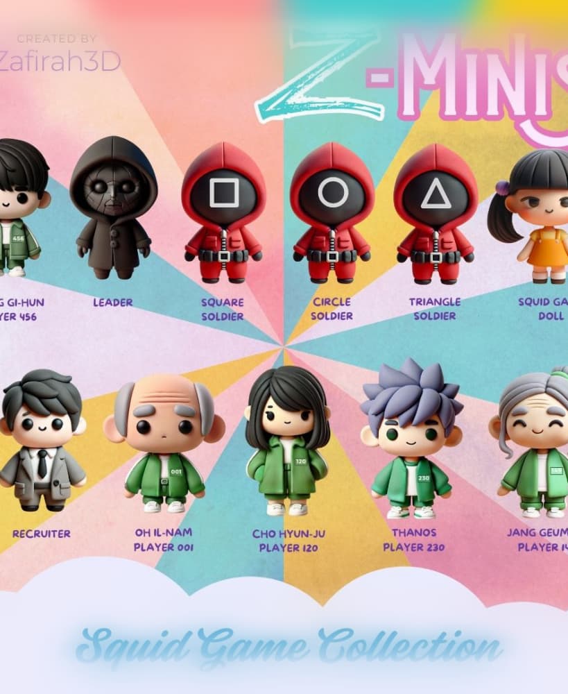 Z-Minis Squid Game Collection 3d model