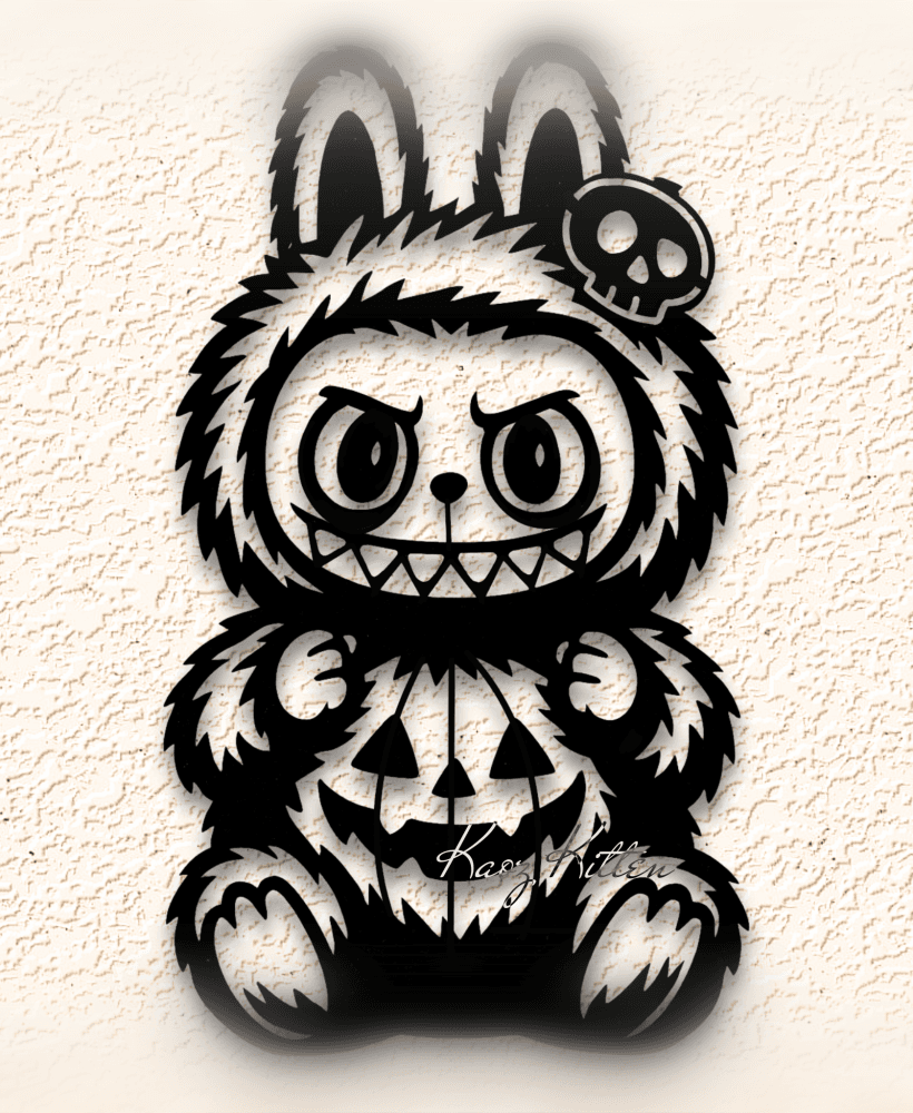 Halloween Labubu Monster Jack o Lantern 3d model