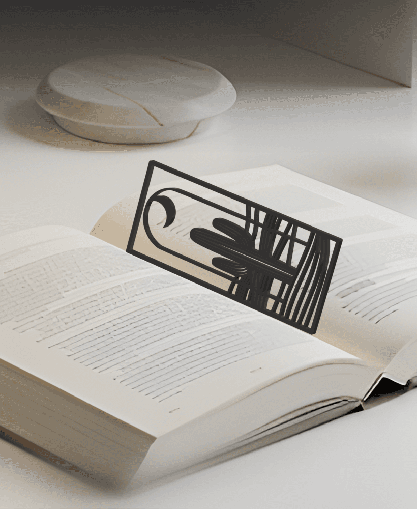 Cactus Bookmark, Gift Idea 3d model