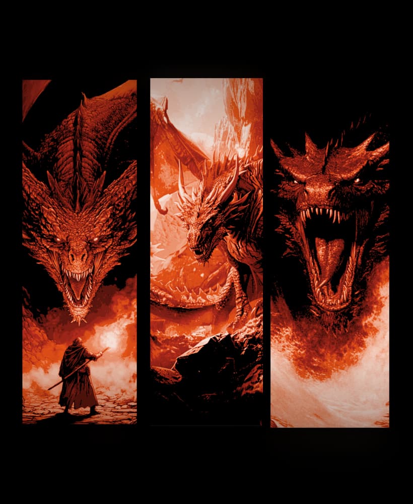 The Red Dragon, protector of knowledge and fire - Set of bookmarks 3d model