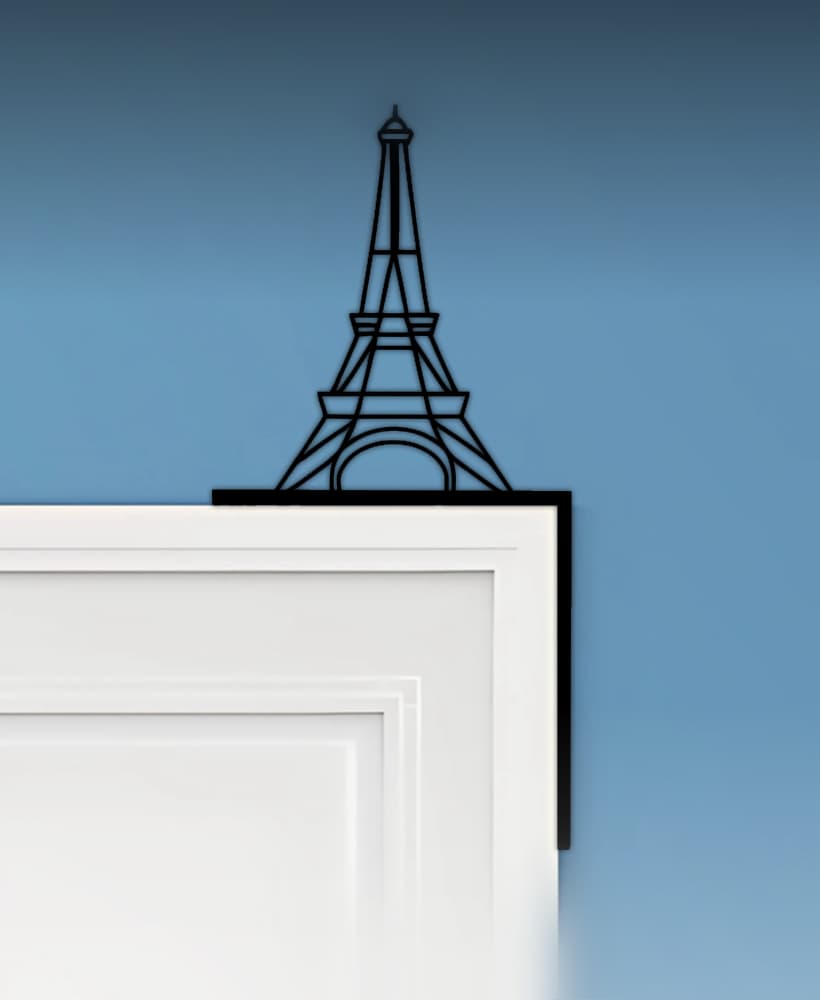 Eiffel Tower Door Corner Decor 3d model