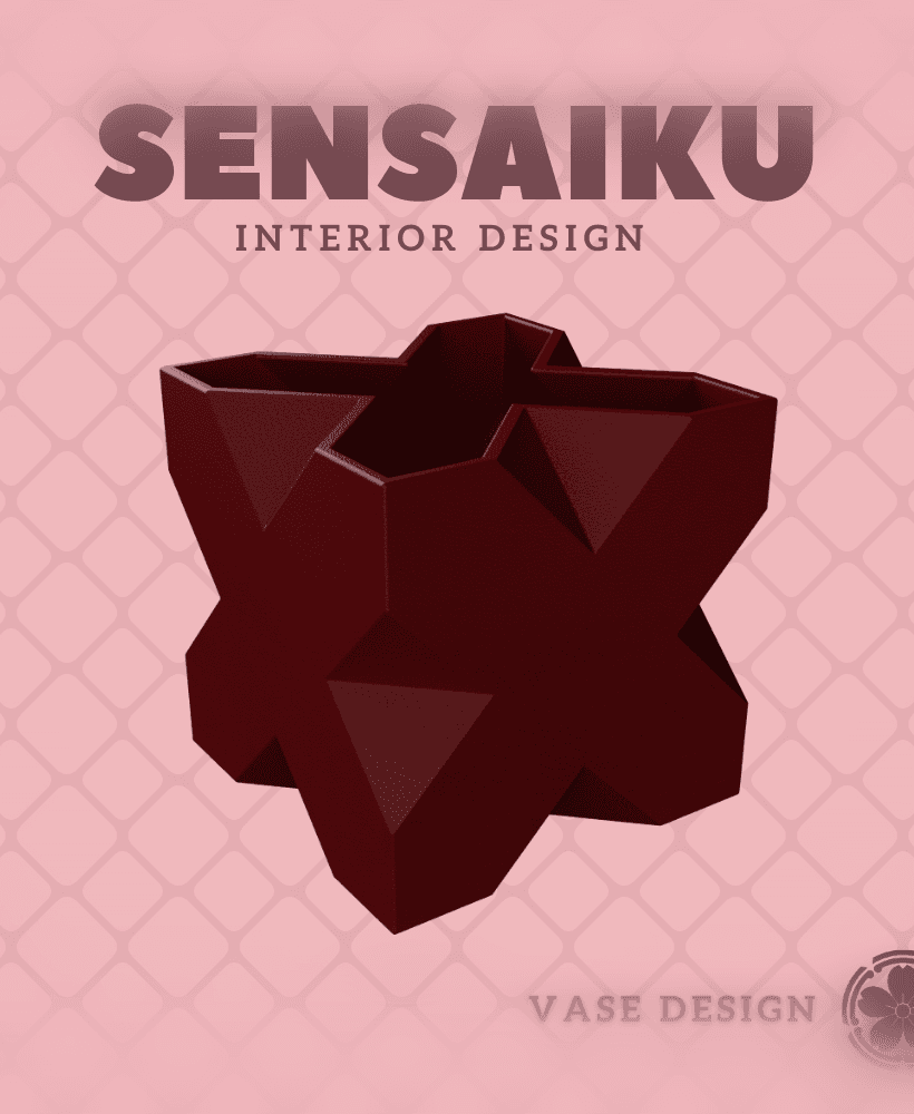 64. Cube 64 Custom Vase Design - Ikebana Home Decoration 3d model