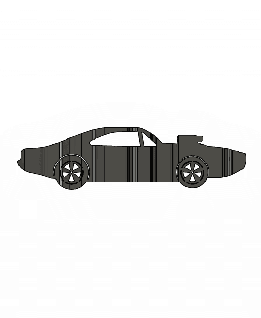 Dodge Charger 1970 3D Car Flip Art Desk Display 3d model