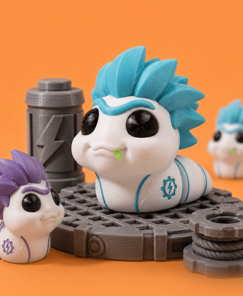 FlexiSlugs Scientist - Flexi Articulated Chibi Slug STL 3d model