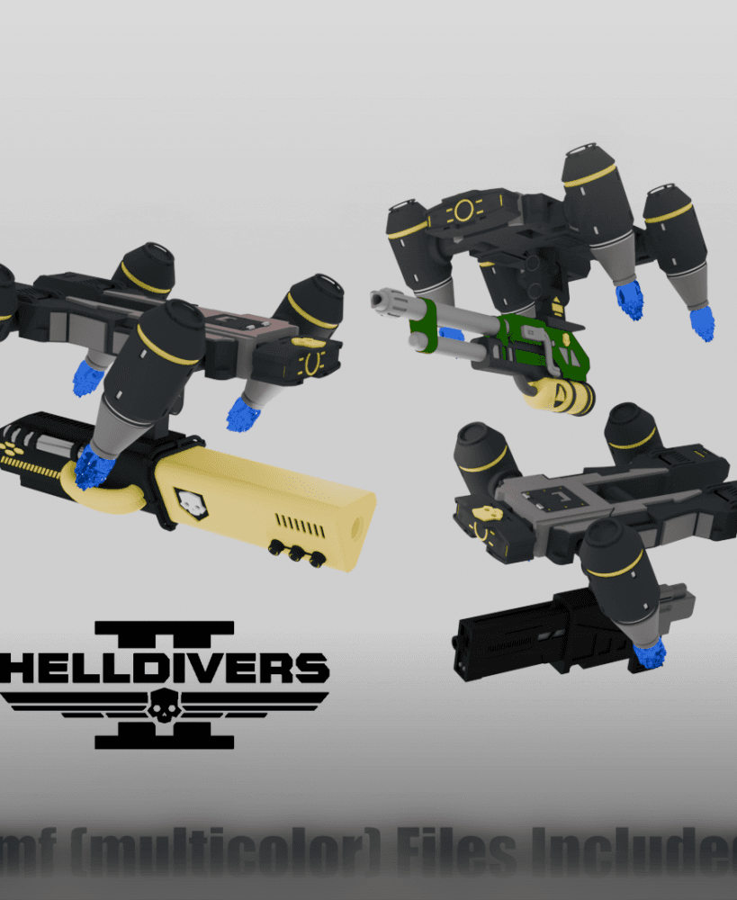 Helldivers 2 Guard Dog Rover Bundle / Video game Military Drone 3d print 3mf Prop 3d model