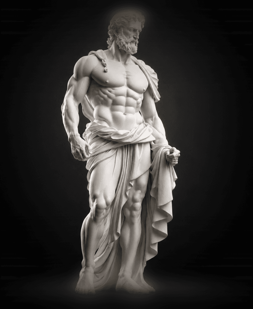 Olympian God Warrior Statue STL – Classical Marble Sculpture for 3D Printing 3d model