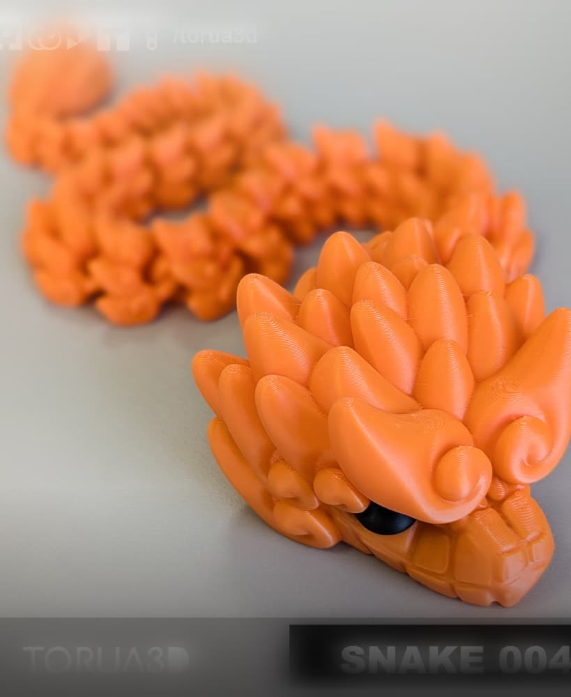 Articulated Snake 004 - Print in place - No supports - 3mf - STL 3d model