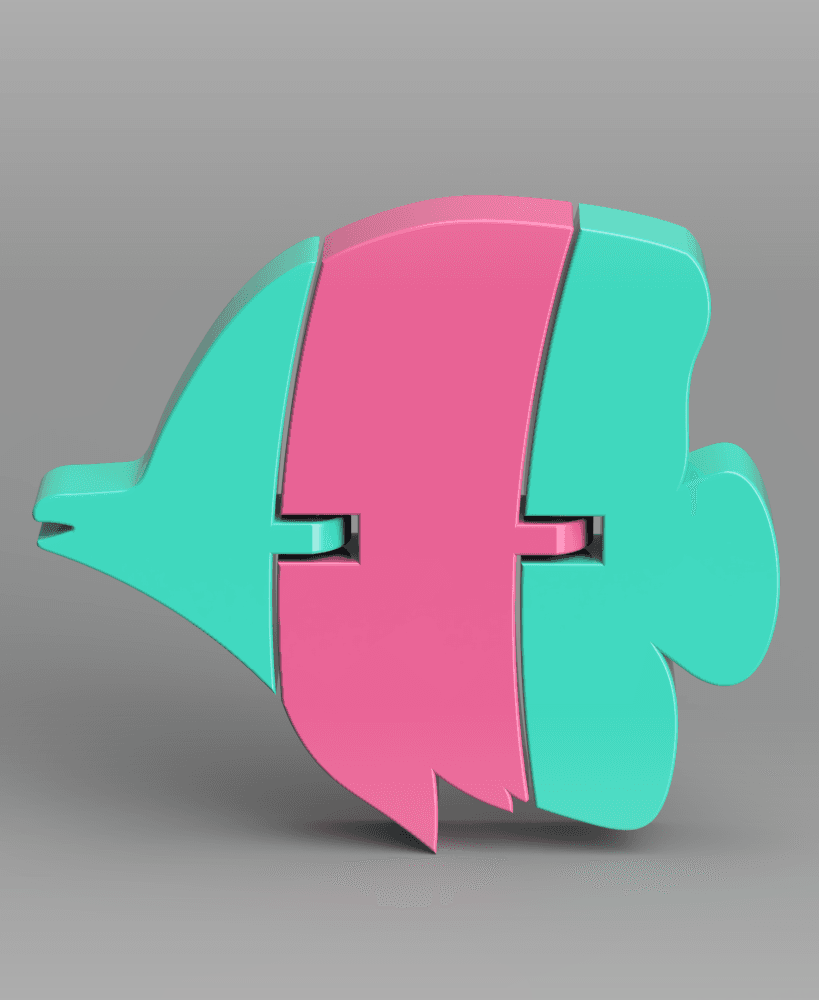 Articulated Tropical Fish 3d model
