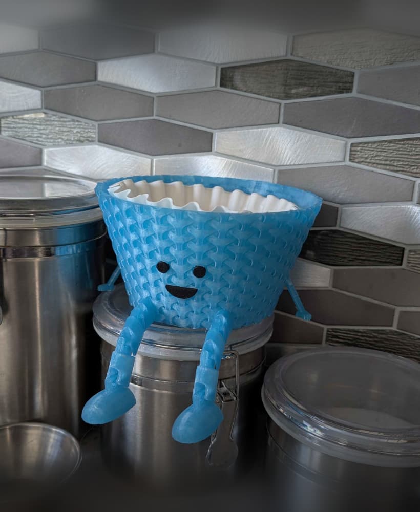 Coffee filter holder with legs 3d model