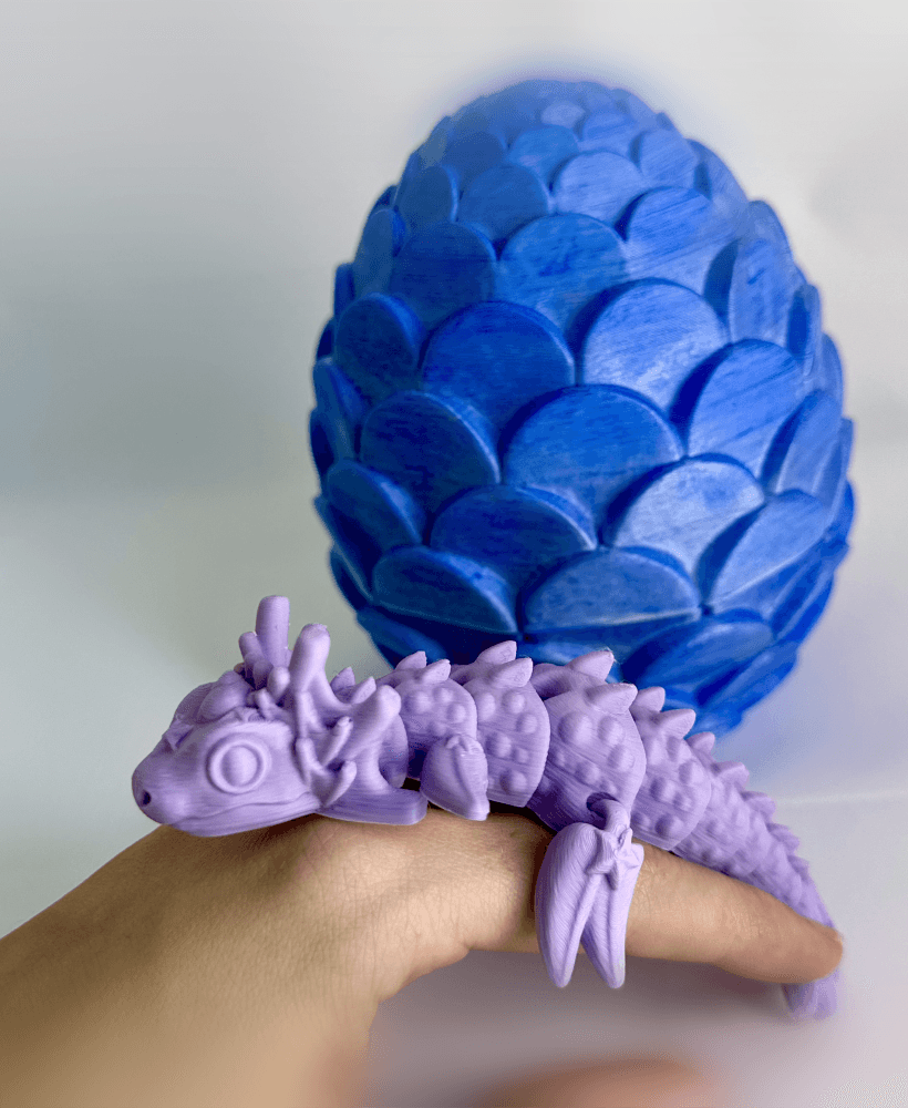 Flexi Baby Water Dragon + Egg 3d model