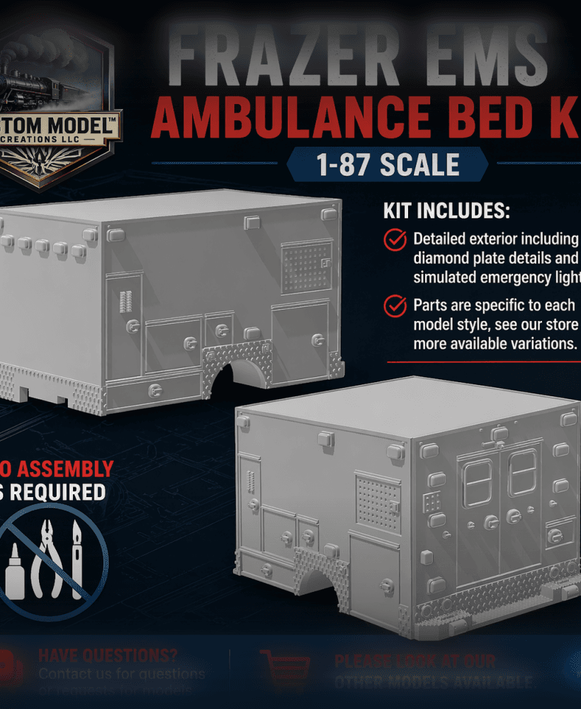 Frazer EMS Ambulance Bed 1-87 Scale 3d model