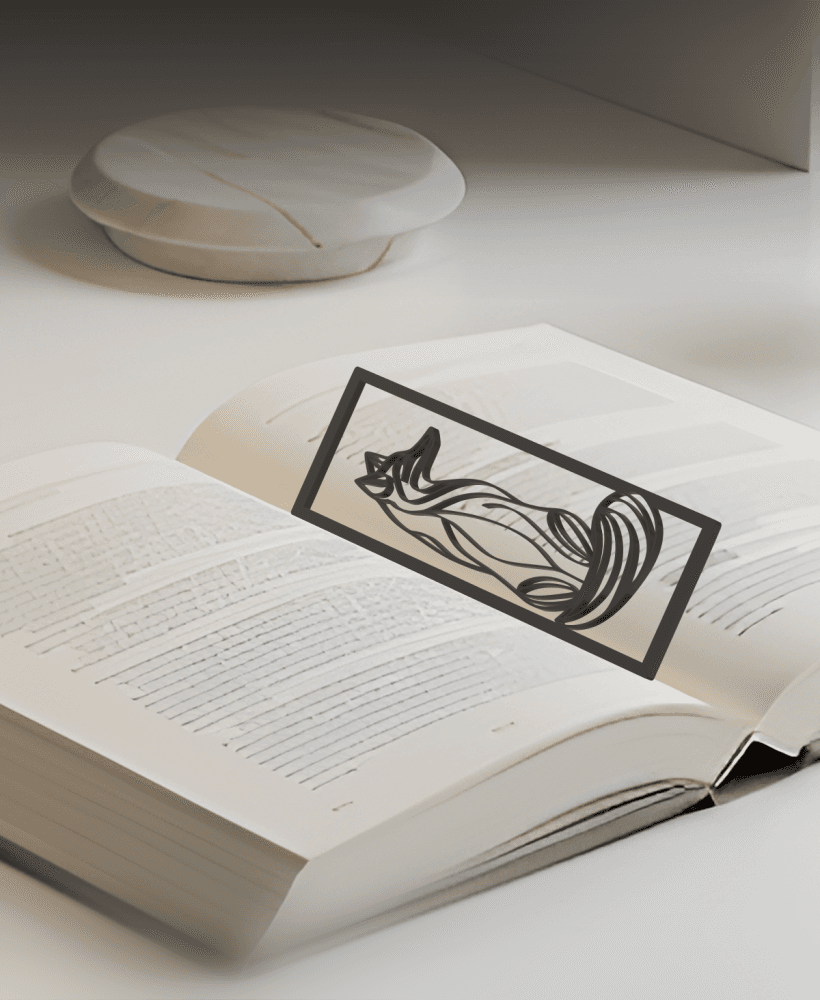 Fox Bookmark, Gift Idea 3d model