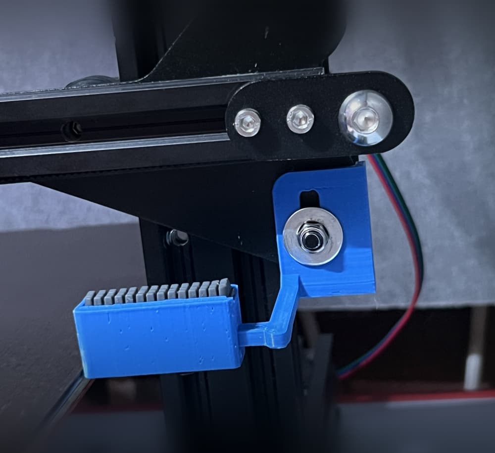 Ender 3 silicone brush nozzle wiper 3d model