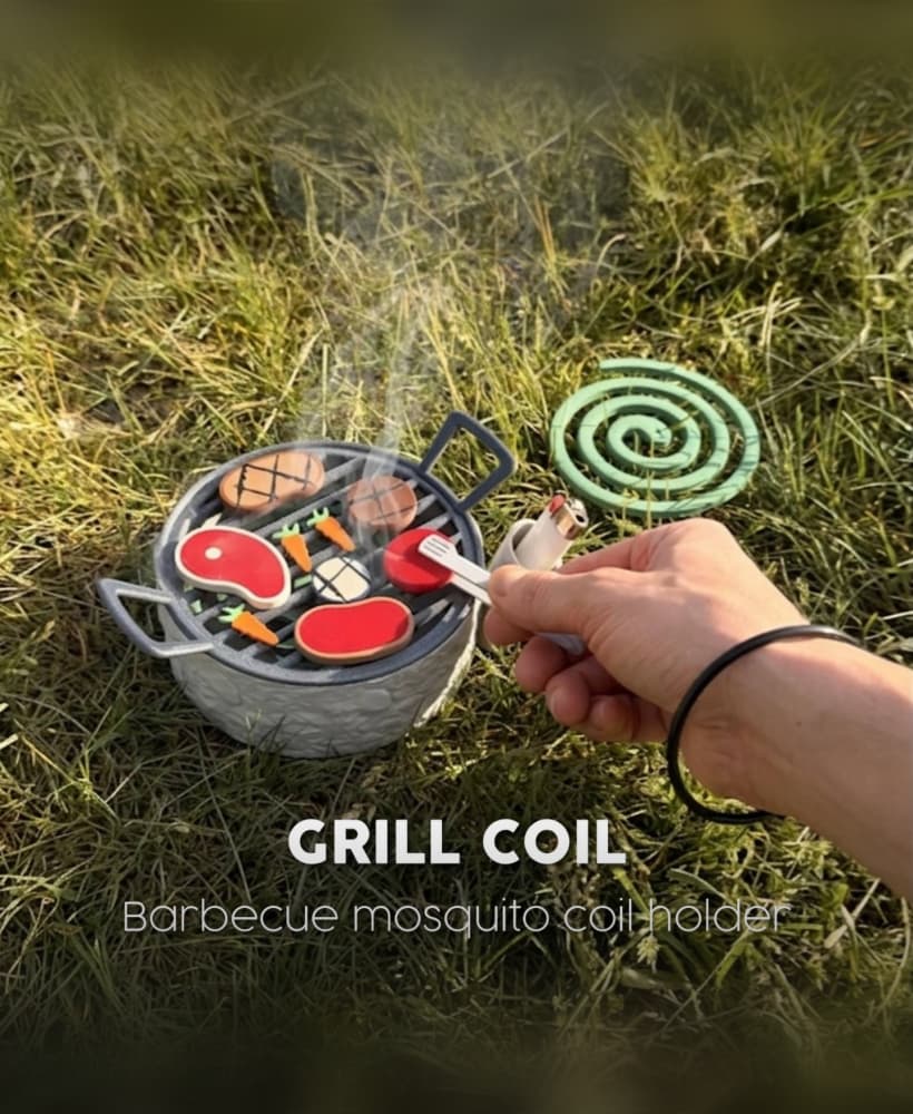 GRILL COIL | BARBECUE MOSQUITO COIL HOLDER 3d model