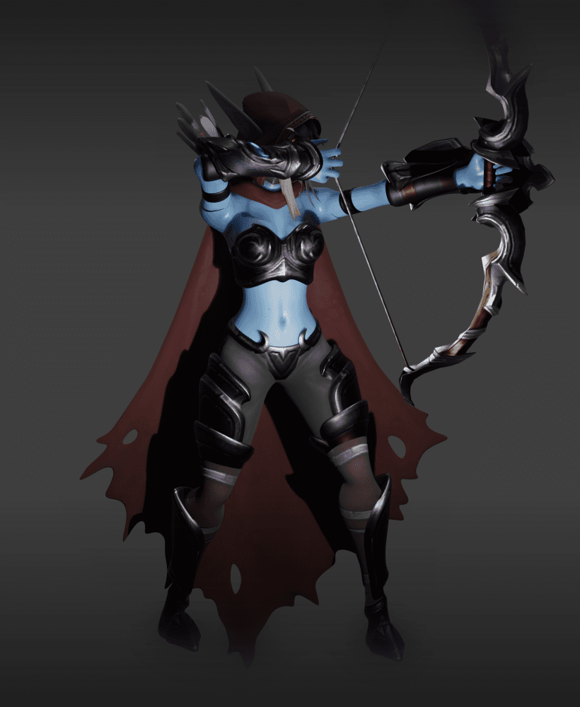 Female Elf Ranger v2.0 3d model