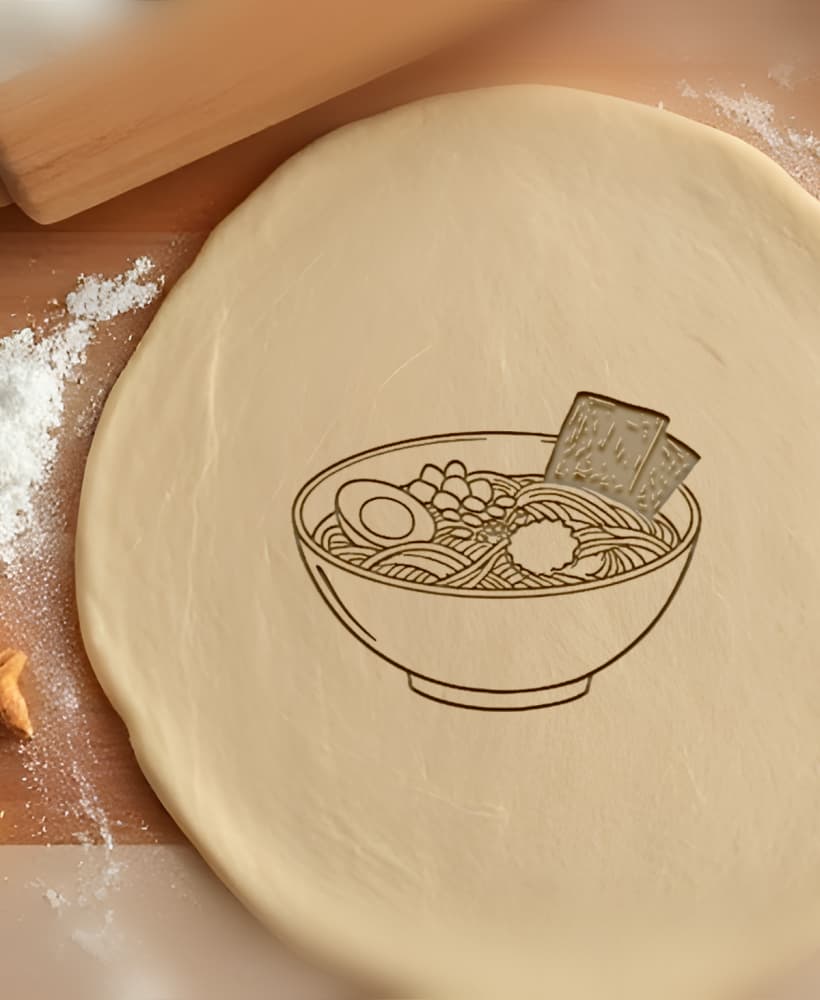 Noddle Cookie Cutter, Biscuit Cutter 3d model