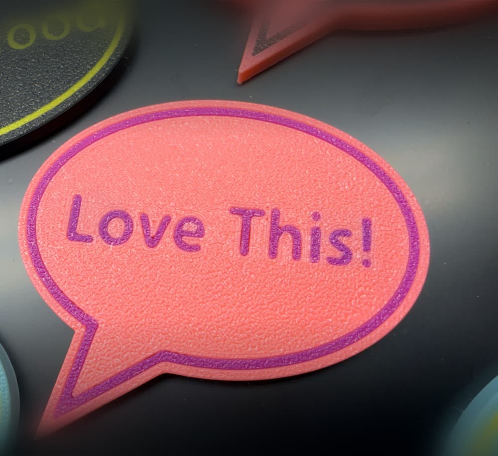 R7 Makers: Thought Bubble Magnet - "Love This!" | R7Makers 3d model