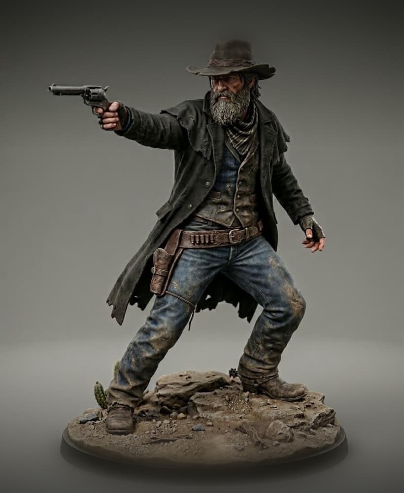 THE OLD WEST - BRAZEN BILL - THE BANDITS COLLECTION (3D - 50MM STL) 3d model