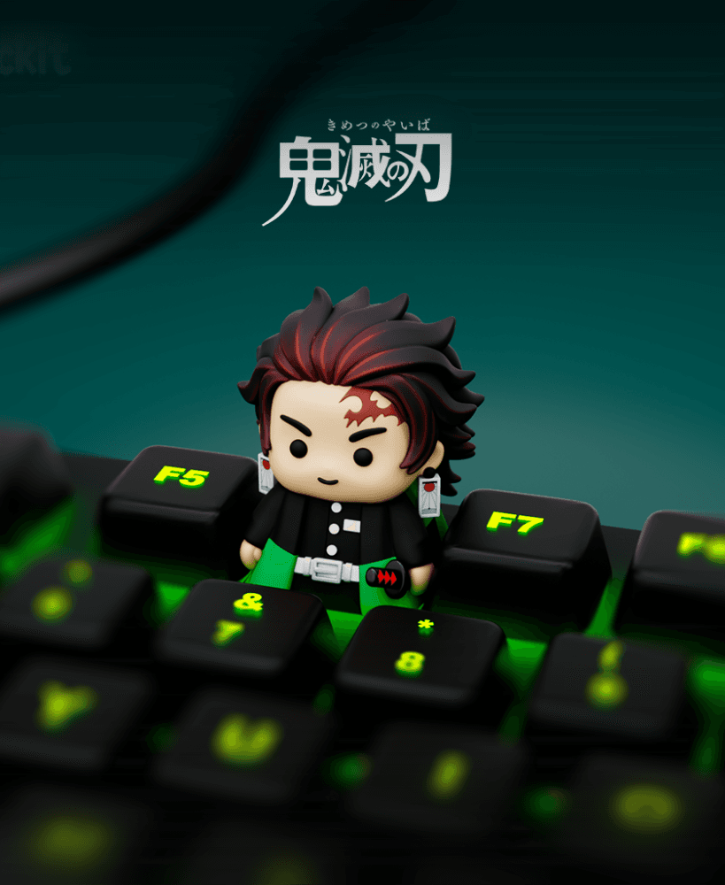 Tanjiro Demon Slayer Keycap – Anime Artisan Keycap STL for Mechanical Keyboard (Cherry MX Compatible 3d model