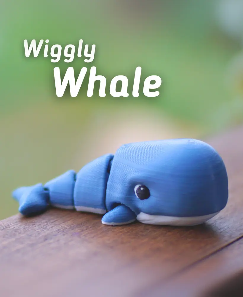 Wiggly Whale - Articulated fidget whale - Ludo Animal 3d model
