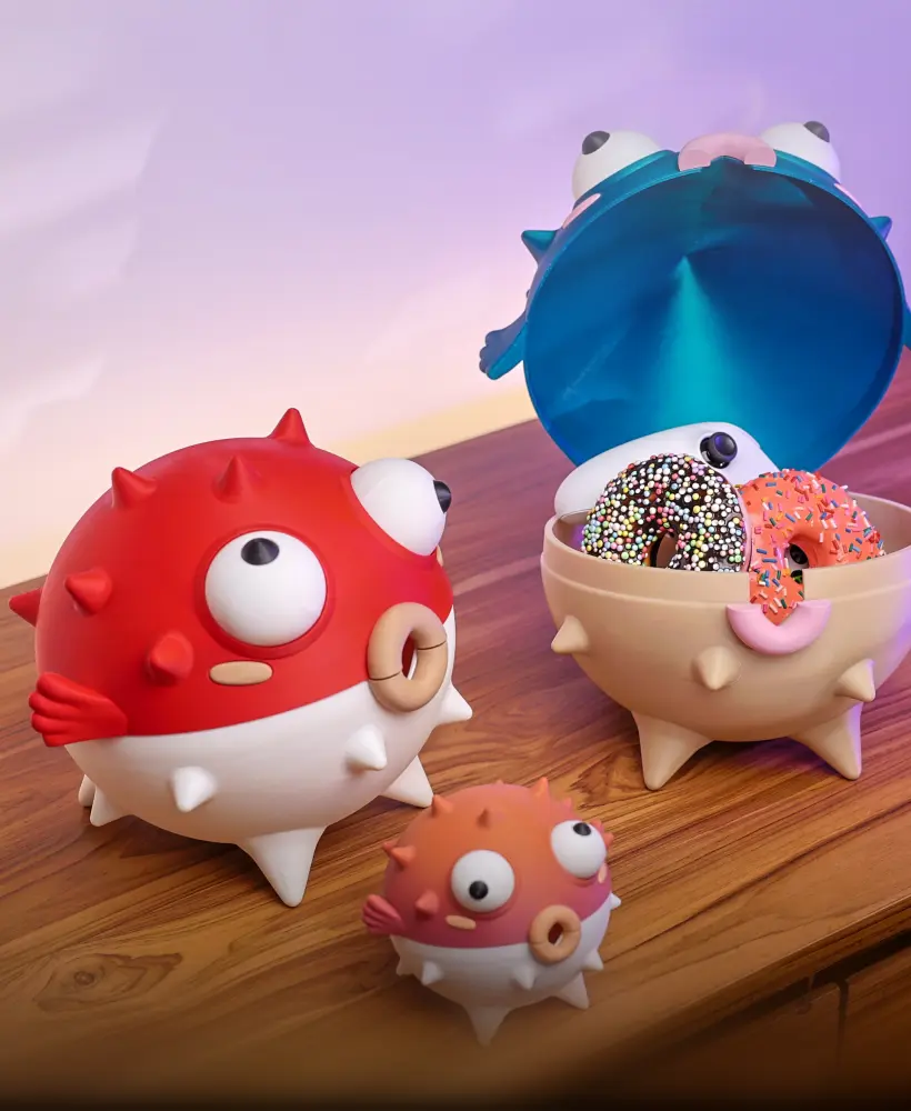 Puffer Fish Box 3d model