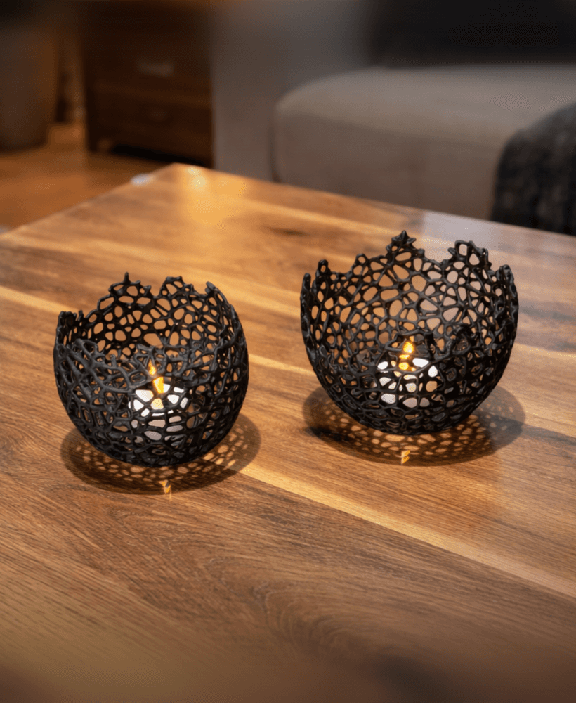 BROKEN EGGS TEALIGHT / EASTER TEA LIGHT / EGG / MODERN DECOR / DESIGNER / VORONOI 3d model