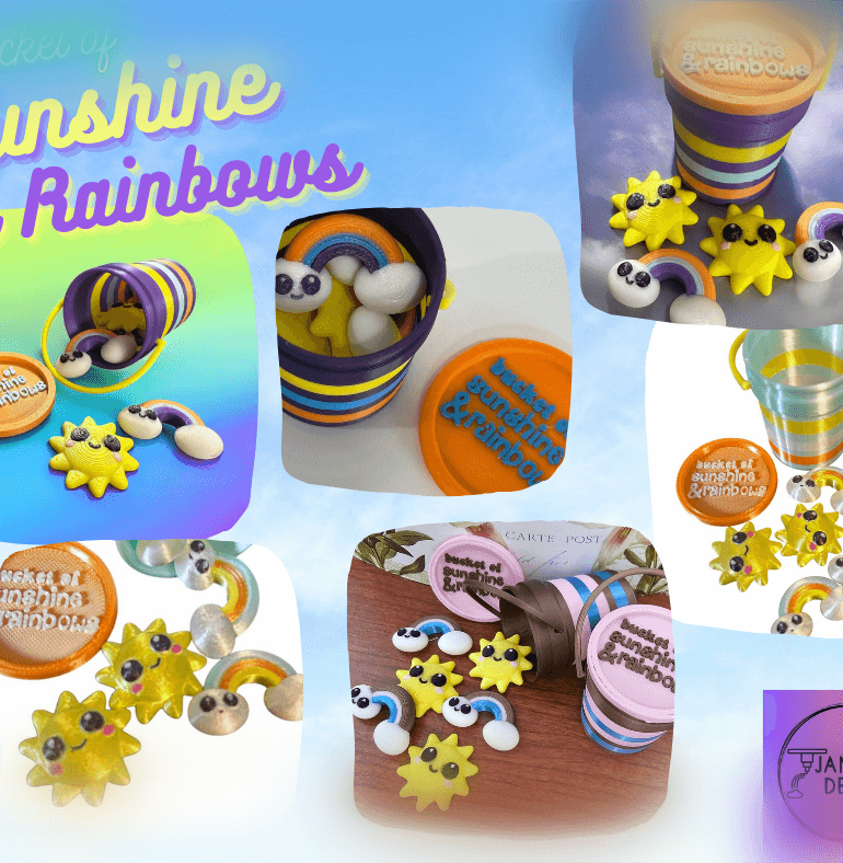 Little Bucket of Sunshine and Rainbows 3d model
