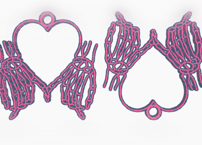 Skeleton Heart Hands.stl 3d model