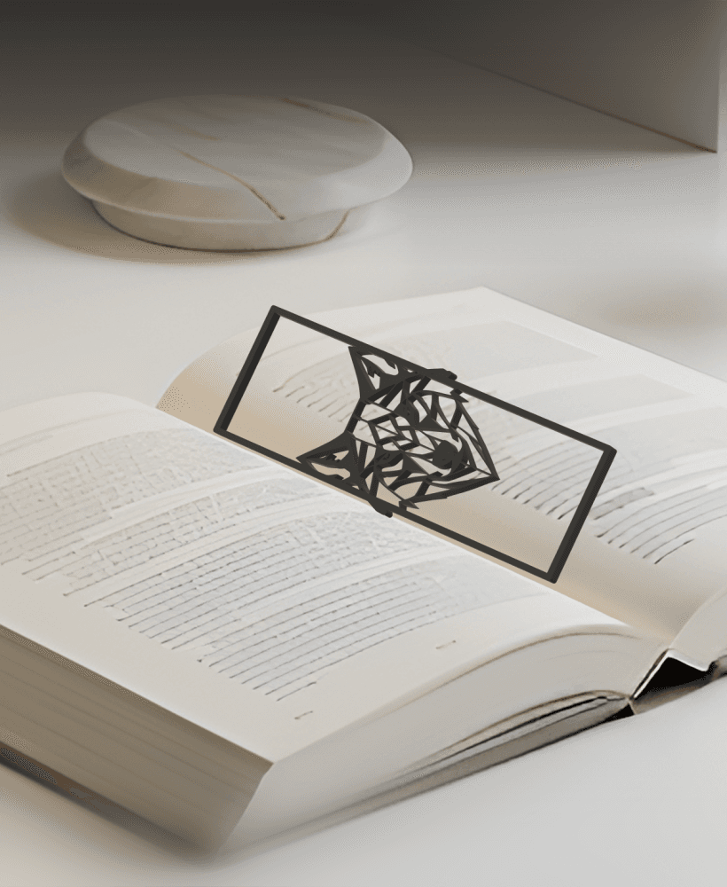 Wolf Bookmark, Creativity Bookmark, Gift Idea 3d model