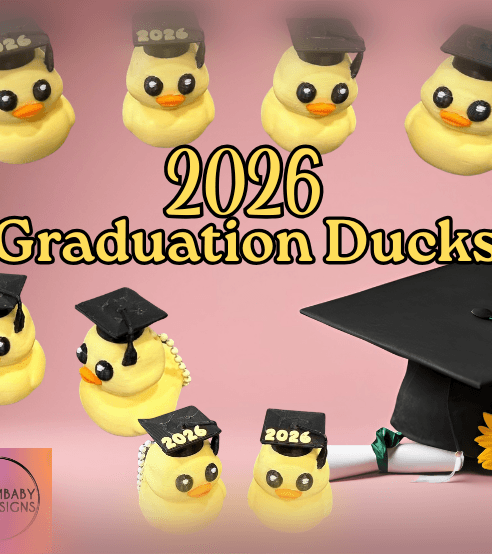2026 Graduation Duck Keychain and Sculpt 3d model
