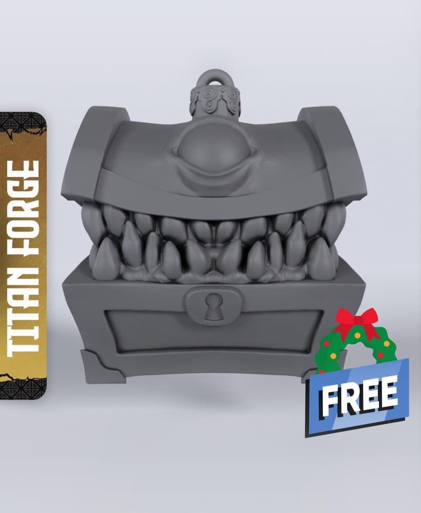 Mimic Bauble - With Free Dragon - 5e DnD Inspired for RPG and Wargamers 3d model