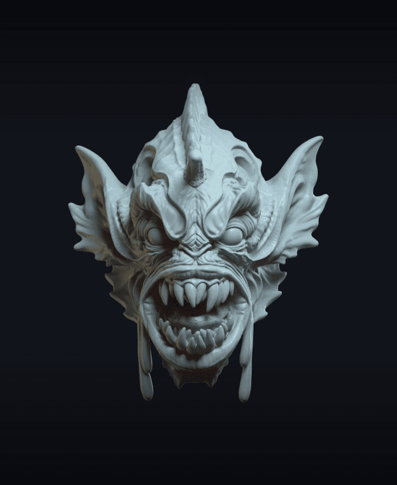 Abyssalor v2 Action Figure Head 3d model