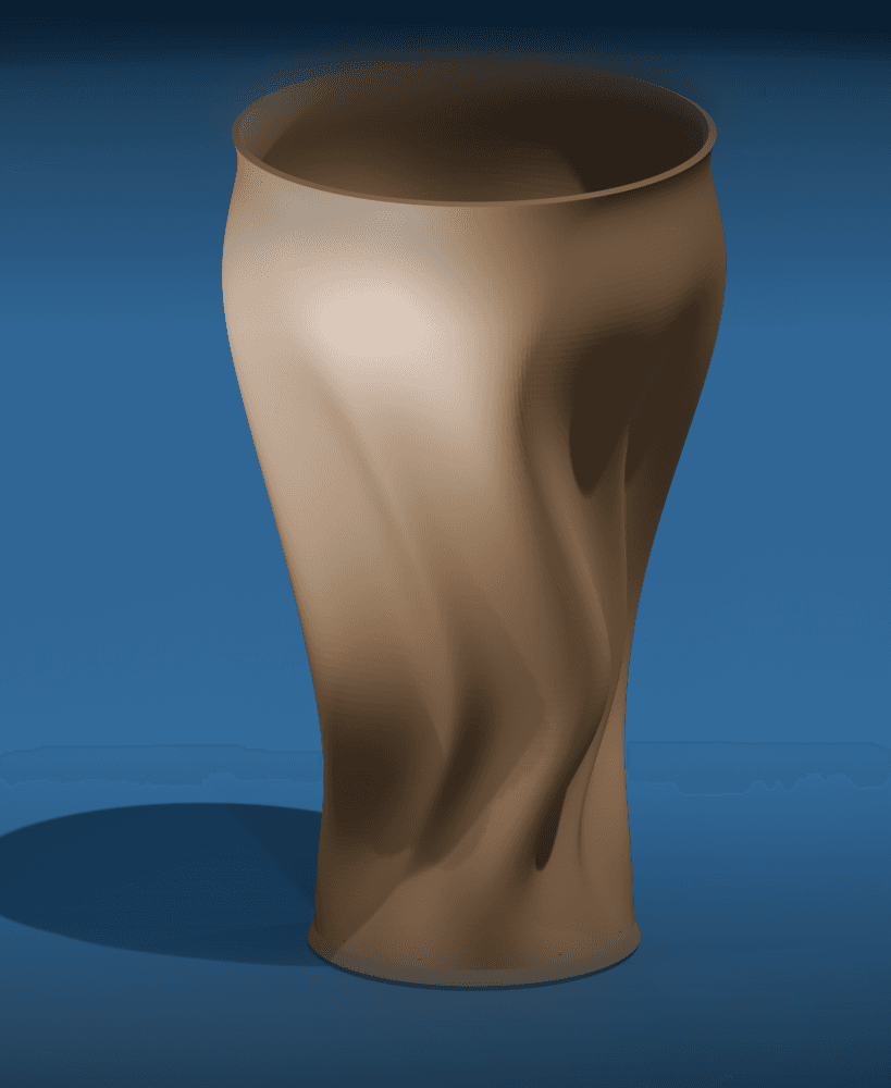 Twisted Wavy Vase 3d model