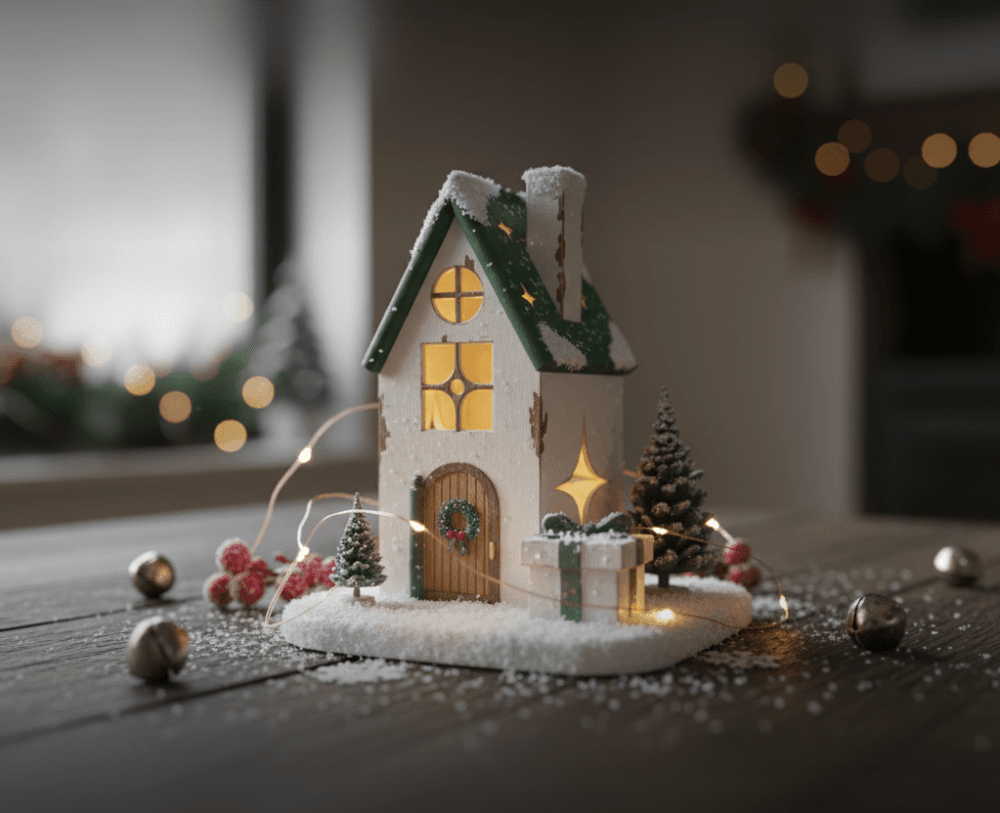 Christmas Cottage Mini House Set 3d model