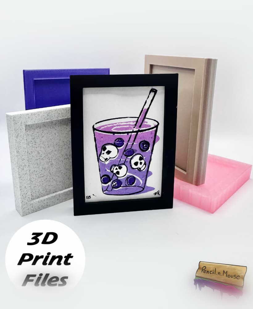 ACEO/ATC Picture Frame - Plain Edge 3d model