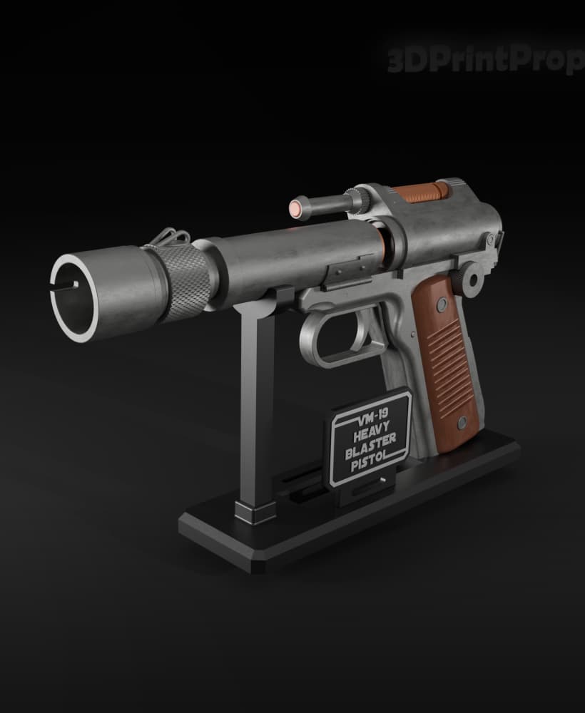 Star Wars Outlaws Kay Vess VM-19 heavy blaster pistol 3d model