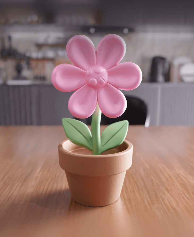 Flower Pot - Decorative Toy Style Planter 3d model