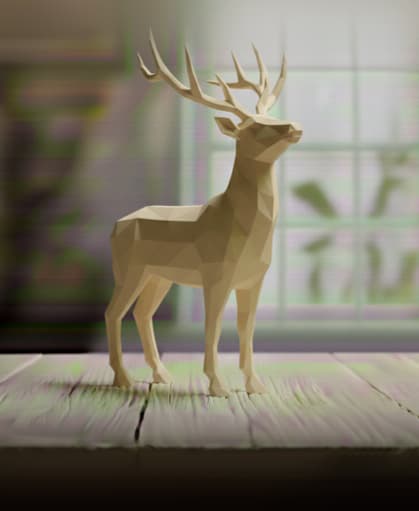 deer lowpoly 3d model